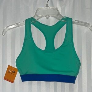 NWT Champion DuoDry Teal Sports Bra w/Blue Band